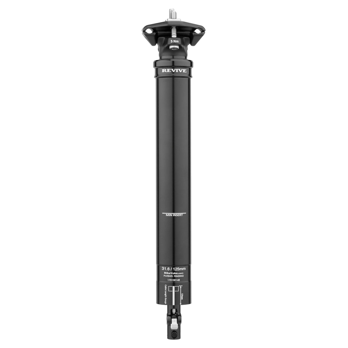 BikeYoke REVIVE Vario-Sattelstütze 125 mm ohne Hebel 30.9 mm