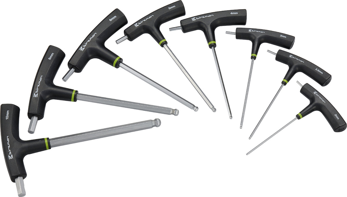 Birzman Sechskant T-Bar Set, 8 teilig mit Werkzeughalter