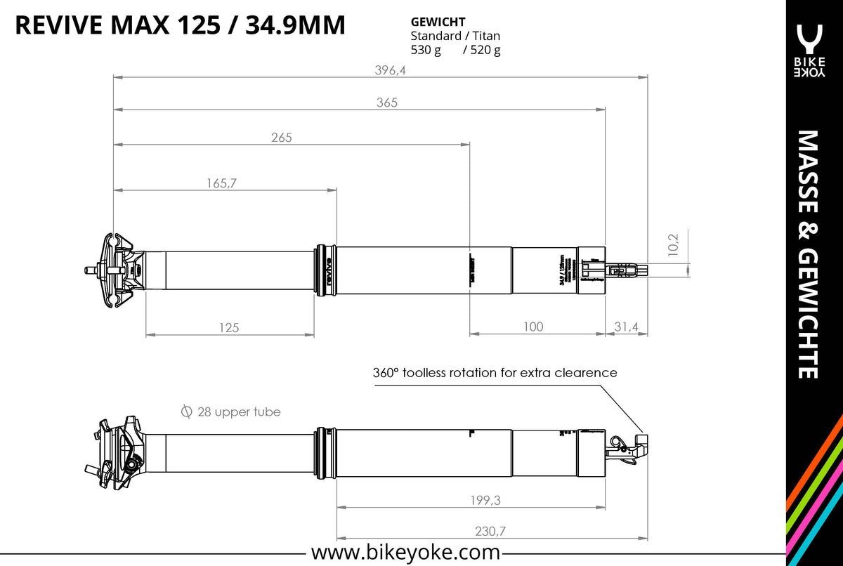 BikeYoke REVIVE Vario-Sattelstütze,