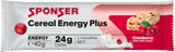 Sponser Cereal Energy Plus Bar, CRANBERRY Display (15 x 40 g