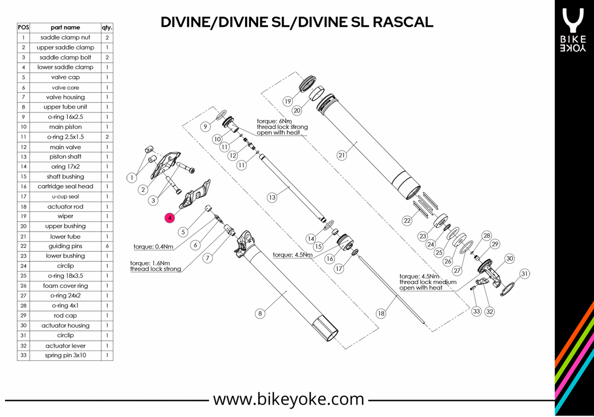 BikeYoke DIVINE Lower Saddle Clamp